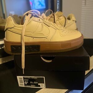 Nike Air Force 1 Low Fontanka Sneaker Women Size 6.5 Beige DH1290-201 New